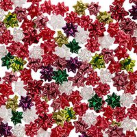 Berwick Offray (200 Pack) Assorted Color Holiday Gift Bows Peel-N-Stick for Presents & Decoration