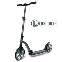 Lascoota Scooters for Kids 8 Years and up - Quick-Release Folding System - Dual Suspension System + Scooter Shoulder Strap 7.9" Big Wheels Great Scooters for Adults and Teens (Grey, Premium Adult)