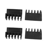 Uxcell Plastic Self Adhesive Tape Cables Cord Divider Organizer, 4 Piece, Black