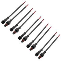 ALITOVE 5 Pairs 4 Pin 4 Core Male Female Plug LED Connector Waterproof IP65 with 20cm 20AWG 4X 0.50mm² Cable 14mm Nut for 5050 3528 RGB LED Strip Lights