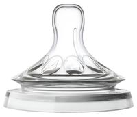 Philips Avent Natural Baby Bottle Nipple, Fast Flow Nipple 6M+, 2pk, SCF654/23