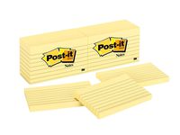 3M 3 x 5 Inch Post-it Lined Note, Neon Colors, 100 Sheets 12 Pack (635-5AN)