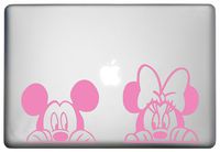 Walt Disney Mickey Mouse Sticker MacBook Air Pro Decal is a Mickey Mouse Decal. Laptop Size 11, 12, 13 and 15 inch. Looks Great with Your Mick Minnie Peeking Theme. Many Colors- Soft Pink