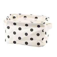Daoroka Storage Basket,Cotton Linen Desktop Storage Basket Sundries Storage Box With Handle
