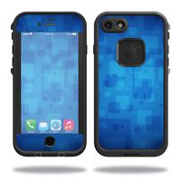 MightySkins Skin Compatible with Lifeproof iPhone 7 - Blue Retro | Protective, Durable, and Unique Vinyl Decal wrap Cover | Easy to Apply, Remove, and Change Styles | Made in The USA