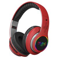TeaBoy Bluetooth Wireless Headphones Over Ear 10H Playtime Hi-Fi Stereo Wireless Headphones Deep Bass Foldable TF/FM/EQ/LED lights Compatible with iPhone/TV Wireless Wired Earphones with Mic