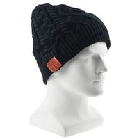 Bluetooth Beanie Hat, Flashmen 2019 Upgraded Wireless Bluetooth 5.0 Beanie Hat with Headphones Headset Earphone Knitted Beanie with Stereo Speakers and Mic for Women Men (Woven-SK-H004B)