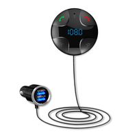 EEEKit Bluetooth FM Transmitter, Wireless in-Car FM Transmitter Radio Adapter Car Kit, Universal Car Charger with Dual USB Charging Ports, Hands Free Calling for All Smartphones