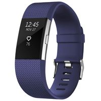 SKYLET for Fitbit Charge 2 Bands, Replacement Bands for Fitbit Charge 2 Bracelet Solid Colors with Secure Watch Clasp (No Tracker) [Small, Blue]