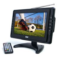 Tyler TTV703 10" Portable Widescreen LCD TV with Detachable Antennas, USB/SD Card Slot, Built in Digital Tuner, and AV Inputs