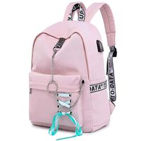 Teen Girl School Backpack USB Charging Port 16 Inch Laptop Bag Travel Daypack