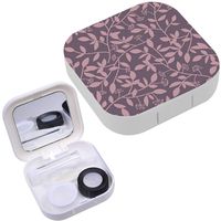 Portable Contact Lens Case Box Travel Kit Mirror + Bottle + Tweezers Container Holder [ Branch ]