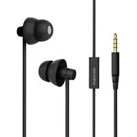MAXROCK MINi5 Comfort-fit Headphones with Mic Wired Cellphone Earbuds with 3.5mm Jack (Black)