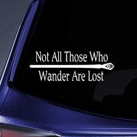 Bargain Max Decals - LOTR Not All Those Who Wander are Lost Sticker Decal Notebook Car Laptop 8" (White)