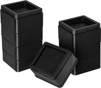 Utopia Bedding Furniture and Bed Risers - 2 Inch Stackable Square Risers for Sofa, Table, and Chair Lifts up to 10,000 Lbs - includes Durable Plastic and Anti Slip Foam Grip (Pack of 8)