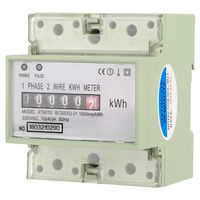 Electric Meter, 220V 10(40) A Digital 1-Phase 2 Wire 4P DIN-Rail Energy Consumption Wattmeter Electronic KWh Meter for Power Measurement