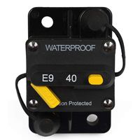 T Tocas 40 Amp Surface-Mount Circuit Breakers with Manual Reset, 12V- 72V DC, Waterproof (40A)