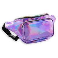 Mum's memory Holographic Fanny Packs for Women - Outdoor Sport Waist Pack for Running, Hiking, Traveling for Men (Purple)