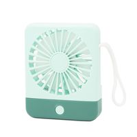 Portable Handheld Mini Powerful Cooling Fan | USB Rechargeable - 4-Speed with LED Light - Perfect for Office Desk or Outdoors (Green)