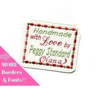 Embroidered Quilt Block Personalized Sewing Label for Handmade Items One 4x5 inch Label USA Made