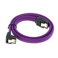 Ultra Slim SATA 3.0 Data Cable 7Pin for HDD SSD Straight to Right-Angle Cord Lead with Locking - 50cm