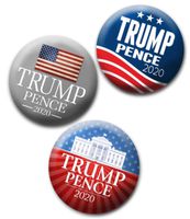 3-Pack Buttons - Donald Trump Mike Pence 2020 Pins - 2.25 Inches White House Wave Flag 3510