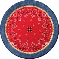 Creative Converting 427492 Dinner Plates, 8.75", Red