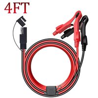LST 4FT 12V SAE Quick Release Adapter to Alligator Clips/DC Output Cable with Clip Connectors Extension Charging Cable