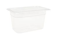 Rubbermaid Commercial Products Cold Food Insert Pan for Restaurants/Kitchens/Cafeterias, 1/4 Size, 6 Inches Deep, Clear (FG112P00CLR)