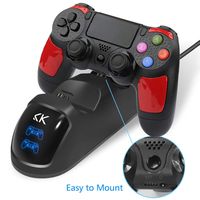 PS4 Controller Charger, Dual USB Fast Charging Playstation 4 Gamepad Handset with 3.2ft Cable for Sony PS4/PS4 Slim/PS4 Pro Controllers(