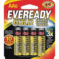Energizer A91BP8 Alkaline Battery, Eveready Gold, AA, 8/PK