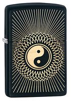 Zippo Personalized Message Engraved on Backside Yin & Yang Indoor Outdoor Windproof Lighter (Ying Yang3)
