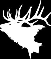 USCLIFESTYLE Hunting elk Head (White) (Set of 2) Premium Waterproof Vinyl Decal Stickers for Laptop MacBook Phone Tablet Helmet Car Window Bumper Mug Tuber Cup Door Wall Decoration