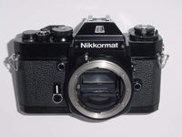 Black Nikon Nikkormat EL SLR film camera; body only