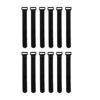 Demana 12 Pack Reusable Cinch Straps Cable Straps（Size: 1" x 8"） Circumference Fully Adjustable Cable Ties Multipurpose Hook and Loop Securing Straps for Cord Management