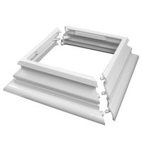 Weatherables White PVC Vinyl 2-Piece Federation Post Skirt for A True 5 Inch X 5 Inch Post | Single Pack | AWPT-SKIRT2PC-5