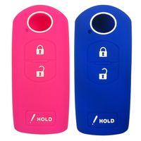 Coolbestda 2Pcs Silicone Smart Key Fob Cover Case Remote Skin Keyless Jacket Holder Protector for Mazda 3 6 CX-3 CX-5 CX-7 CX-9 WAZSKE13D01