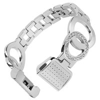 Nigaee For Fitbit Charge 2 Bands Small Large, Stainless Steel Fitbit Bands Charge 2 Fitbit Charge 2 Replacement Bands Fitbit Charge 2 Wristbands Fit bit Charge 2 Bands For Women Men Bangle 1 Silver