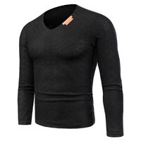 WM&MW Mens Sweater Slim Fit V Neck Knit Sweatshirt Pullover Shirt Jumper Knitwear Plus Szie (Black, Asian:6XL)