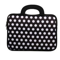 E - Living 7-8.4 Inch / 8.9-9 Inch / 10.1 Inch / 11.6-12.5 Inch / 13-13.3 Inch / 14-14.1 Inch / 15-15.6 Inch Neoprene Sleeve/Case/Bag/Cover with Handle (White Dots, 15-15.6 Inch)
