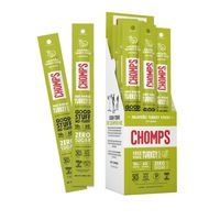 CHOMPS Free Range Jalapeño Turkey Jerky Snack Sticks, Keto, Paleo, Whole30 Approved, Non-GMO, Gluten Free, Sugar Free, 70 Calorie Snacks, 1.15 Oz Meat Stick, Pack of 24 - Packaging May Vary