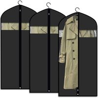 Refrze Garment Bag Suit Bag for Travel and Storage, Oxford Fabric Garment Bags for Men, Lightweight Study Full Zipper Washable Suit Cover for Dresses, Suits, Coats, Set of 3, 60inches