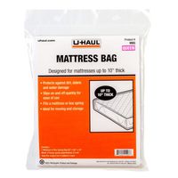 U-Haul Standard Queen Mattress Bag - Moving & Storage Cover for Mattress or Box Spring - 92" x 60" x 10"