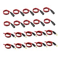 DC Power Cable with 2.1mm x 5.5mm Connectors Surveillance Camera Cables 18AWG 27cm 12V 5A Male and Female Power Adapter CCTV System and Lighting Accessories TEZONG 10 Pairs