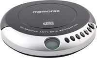 Memorex MD6461 Portable Cd Player, 60 Second Skip Protection, Includes Stereo Earbuds, Black/Silver
