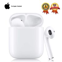Wireless Earbuds Bluetooth Earbud Bluetooth Headphones【24Hrs Charging Case】 3D Stereo IPX5 Waterproof Pop-ups Auto Pairing Fast Charging for Earphones IPone Samsung Apple Airpod (White)