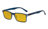 Eyekepper Computer Glasses - Blue Light Blocking Readers with Amber Tinted Filter Lens - Stylish Reading Glasses - Blue +2.25