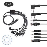 8 in 1 USB Programming Cable Adapter Cord for Motorola TYT Baofeng Kenwood Radio