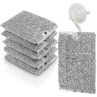 SPONGENATOR Kitchen Scrubbing Sponges with Hanger – Suction Cup Hook Dish Scrubber Holder– Long-Lasting Non-Scratch Surface Cleaner – Mold & Odor-Free (6)