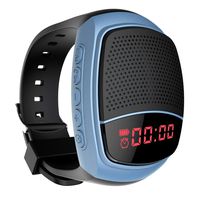 TOX Wireless Wrist Portable Wearable Sports Bluetooth Speaker Watch， with Multi Function MP3 Player & Selfie & Anti-Lost & Ultra Long Standby Time for Running, Hiking, Climbing (Blue)